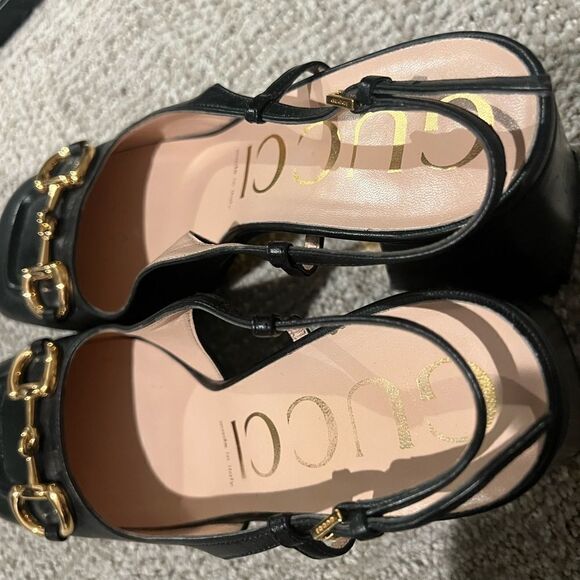 GUCCI MID-HEEL SLINGBACK WITH HORSEBIT - Picture 15 of 16